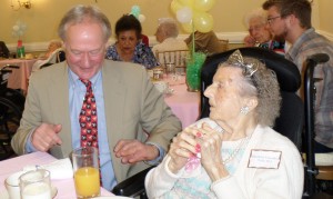 Governor Lincoln Chafee with Betty Hamilton