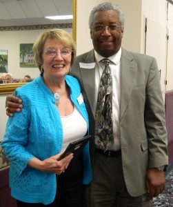 Joyce Buxton received the Community Service Award for her 10+ years as our Choir Director. Pictured from left to right: Joyce Buxton and Paul Parks, Jr., Executive Director