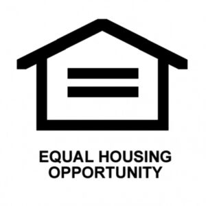 Equal House Opportunity Logo: Basic graphic of a house in clip art style. 